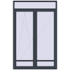 Ціноутворення Балконні двері 1540x2400 мм REHAU Euro 70 ANTHRACITE_GREY_STRUKTURAL з двох сторін