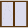 Ціноутворення Балконні двері 2250x2200 мм REHAU Euro 70 WALNUT з двох сторін