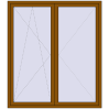Ціноутворення Балконні двері 1800x2050 мм REHAU Euro 70 GOLDEN OAK ззовні