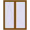Ціноутворення Балконні двері 1700x2150 мм REHAU SYNEGO MD GOLDEN OAK з двох сторін