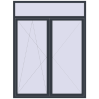 Ціноутворення Балконні двері 1800x2400 мм REHAU SYNEGO MD ANTHRACITE_GREY_STRUKTURAL з двох сторін
