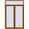 Ціноутворення Балконні двері 1600x2400 мм REHAU Euro 70 GOLDEN OAK з двох сторін