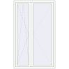 Ціноутворення Балконні двері 1280x2100 мм REHAU Euro 70 Білий (RAL 9016) з двох сторін