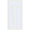 Ціноутворення Балконні двері 1200x2400 мм REHAU Euro 60 Білий (RAL 9016) з двох сторін