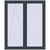 Ціноутворення Балконні двері 1500x1800 мм REHAU Euro 70 ANTHRACITE_GREY_STRUKTURAL ззовні