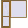 Ціноутворення Балконні двері 1960x2140 мм REHAU Euro 70 LIGHT_OAK з двох сторін