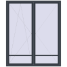 Ціноутворення Балконні двері 2000x2400 мм REHAU SYNEGO MD ANTHRACITE_GREY_STRUKTURAL з двох сторін