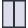Ціноутворення Балконні двері 2020x2350 мм REHAU Euro 70 ANTHRACITE_GREY_STRUKTURAL ззовні