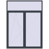 Ціноутворення Балконні двері 1970x2630 мм REHAU Euro 70 ANTHRACITE_GREY_STRUKTURAL з двох сторін