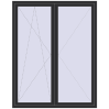 Ціноутворення Балконні двері 1700x2150 мм REHAU SYNEGO MD ANTHRACITE_GREY_GLATT з двох сторін