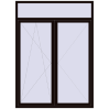 Ціноутворення Балконні двері 1750x2400 мм REHAU Euro 70 BLACK_BROWN ззовні