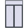 Ціноутворення Балконні двері 1750x2700 мм REHAU Euro 70 ANTHRACITE_GREY_STRUKTURAL з двох сторін