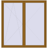 Ціноутворення Балконні двері 2200x2300 мм REHAU Euro 70 LIGHT_OAK з двох сторін