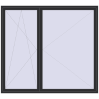 Ціноутворення Балконні двері 2500x2250 мм REHAU Euro 70 ANTHRACITE_GREY_GLATT з двох сторін