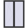Ціноутворення Балконні двері 1600x2100 мм REHAU Euro 70 ANTHRACITE_GREY_GLATT з двох сторін