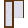 Ціноутворення Балконні двері 1550x2150 мм REHAU Euro 70 WALNUT з двох сторін