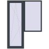 Ціноутворення Балконні двері 1550x2150 мм REHAU Euro 70 ANTHRACITE_GREY_STRUKTURAL з двох сторін