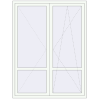 Ціноутворення Балконні двері 1600x2100 мм REHAU Euro 60 Білий (RAL 9016) з двох сторін