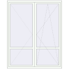 Ціноутворення Балконні двері 1700x2100 мм REHAU Euro 60 Білий (RAL 9016) з двох сторін