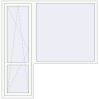 Ціноутворення Балконні двері 2030x2070 мм REHAU Euro 60 Білий (RAL 9016) з двох сторін