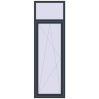 Ціноутворення Балконні двері 800x2500 мм REHAU SYNEGO MD ANTHRACITE_GREY_STRUKTURAL ззовні