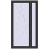 Ціноутворення Балконні двері 1250x2250 мм REHAU SYNEGO MD ANTHRACITE_GREY_GLATT з двох сторін