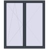 Ціноутворення Балконні двері 1800x2100 мм REHAU Euro 70 ANTHRACITE_GREY_STRUKTURAL з двох сторін