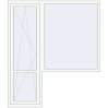 Ціноутворення Балконні двері 1860x2130 мм REHAU Euro 60 Білий (RAL 9016) з двох сторін