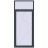 Ціноутворення Балконні двері 1050x2500 мм REHAU SYNEGO MD ANTHRACITE_GREY_STRUKTURAL ззовні