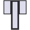 Ціноутворення Балконні двері 1640x2100 мм REHAU Euro 60 BLACK_ULTI-MATT з двох сторін