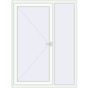 Ціноутворення Вхідні двері 1500x2000 мм REHAU Euro-Design 60 Білий (RAL 9016) з двох сторін