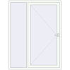 Ціноутворення Вхідні двері 1600x2100 мм REHAU Euro-Design 60 Білий (RAL 9016) з двох сторін
