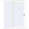 Ціноутворення Вхідні двері 1600x2000 мм REHAU Brillant-Design Білий (RAL 9016) з двох сторін