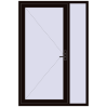 Ціноутворення Вхідні двері 1400x2100 мм REHAU Euro-Design 60 BLACK_BROWN з двох сторін