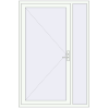 Ціноутворення Вхідні двері 1400x2100 мм REHAU Euro-Design 60 Білий (RAL 9016) з двох сторін