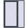 Ціноутворення Вхідні двері 1600x2100 мм REHAU SYNEGO ANTHRACITE_GREY_STRUKTURAL з двох сторін