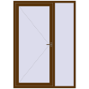 Ціноутворення Вхідні двері 1500x2100 мм REHAU Euro-Design 60 WALNUT з двох сторін