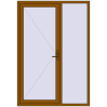 Ціноутворення Вхідні двері 1550x2250 мм REHAU Euro-Design 60 GOLDEN OAK з двох сторін