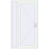 Ціноутворення Вхідні двері 1200x2140 мм REHAU Euro-Design 60 Білий (RAL 9016) з двох сторін