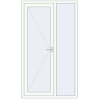 Ціноутворення Вхідні двері 1200x2100 мм REHAU Euro-Design 60 Білий (RAL 9016) з двох сторін