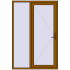Ціноутворення Вхідні двері 1400x2100 мм REHAU Euro-Design 60 GOLDEN OAK з двох сторін