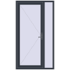 Ціноутворення Вхідні двері 1230x2200 мм REHAU Euro-Design 60 ANTHRACITE_GREY_STRUKTURAL з двох сторін