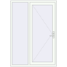 Ціноутворення Вхідні двері 1400x2000 мм REHAU Euro-Design 60 Білий (RAL 9016) з двох сторін