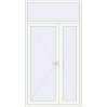 Ціноутворення Вхідні двері 1400x2600 мм REHAU Euro-Design 60 Білий (RAL 9016) з двох сторін