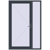 Ціноутворення Вхідні двері 1400x2100 мм REHAU Brillant-Design ANTHRACITE_GREY_STRUKTURAL з двох сторін