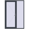 Ціноутворення Вхідні двері 1500x2200 мм REHAU SYNEGO ANTHRACITE_GREY_STRUKTURAL ззовні