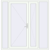 Ціноутворення Вхідні двері 2000x2070 мм REHAU Euro-Design 60 Білий (RAL 9016) з двох сторін
