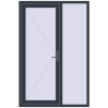 Ціноутворення Вхідні двері 1360x2050 мм REHAU Euro-Design 60 ANTHRACITE_GREY_STRUKTURAL з двох сторін