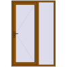 Ціноутворення Вхідні двері 1400x2100 мм REHAU Euro-Design 60 GOLDEN OAK з двох сторін