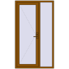 Ціноутворення Вхідні двері 1200x2100 мм REHAU Euro-Design 60 GOLDEN OAK з двох сторін